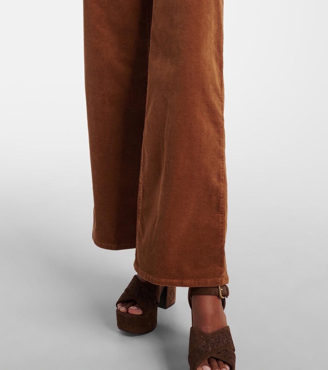 Le Slim Palazzo cotton corduroy wide-leg pants | Frame