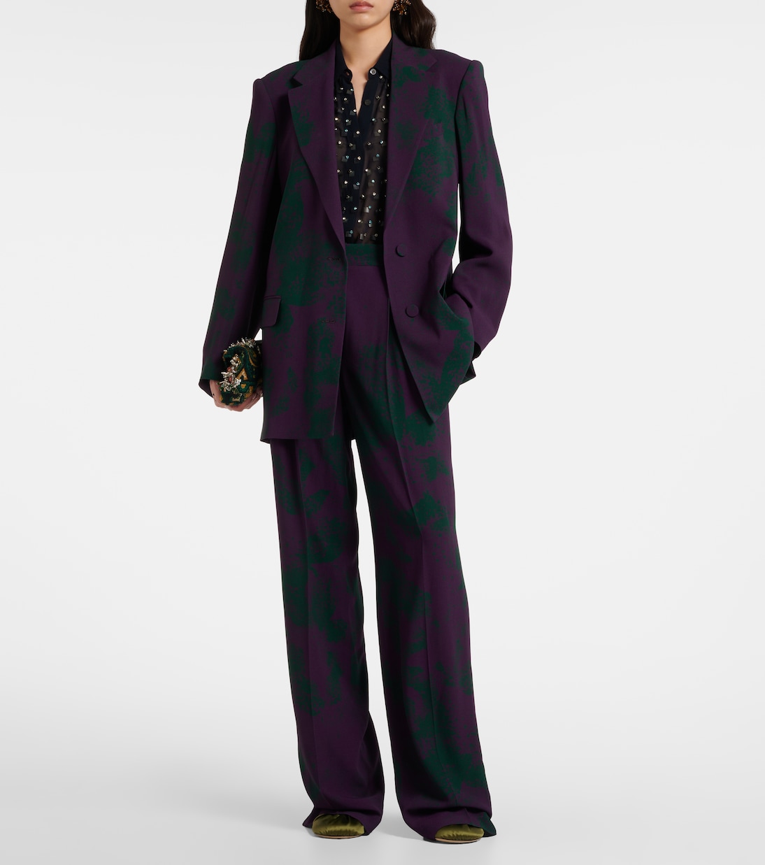 Printed wide-leg pants | Dries Van Noten