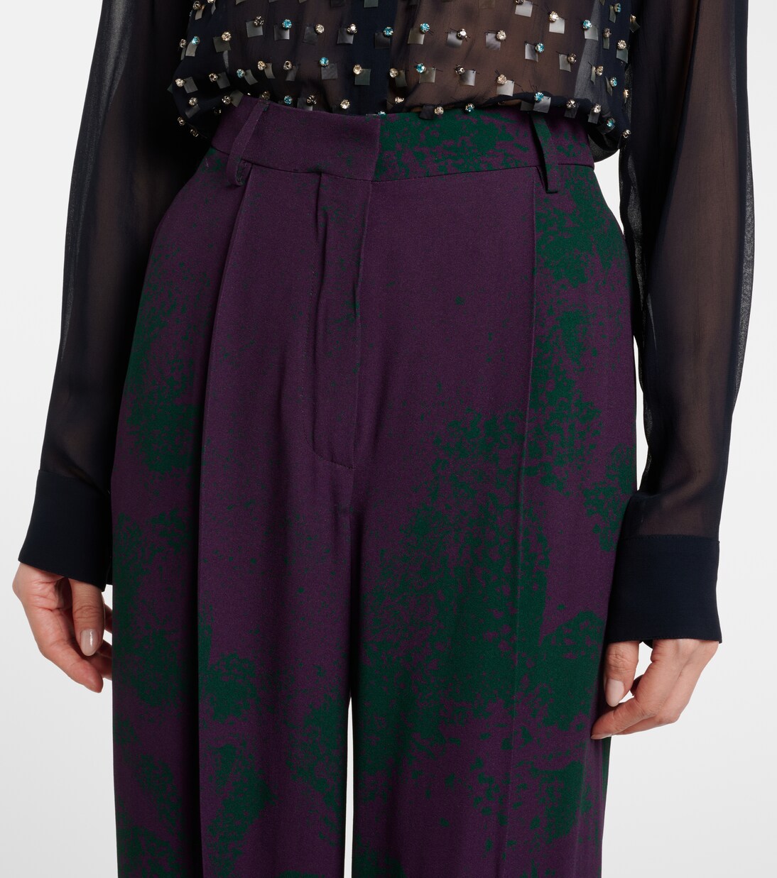 Printed wide-leg pants | Dries Van Noten
