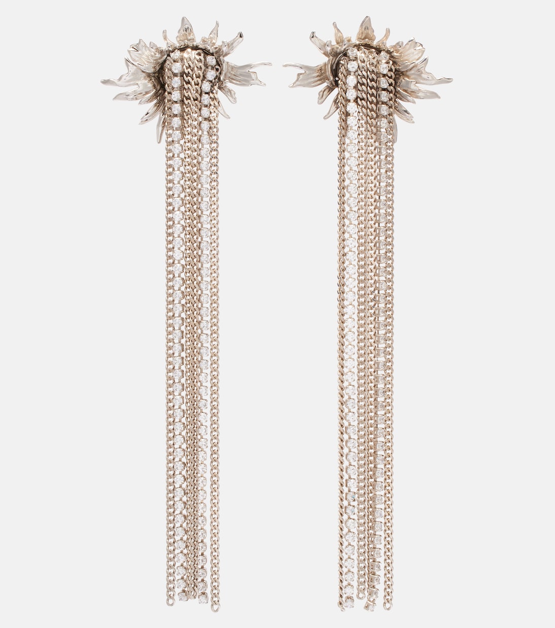 Sunflower embellished drop earrings | McQueen