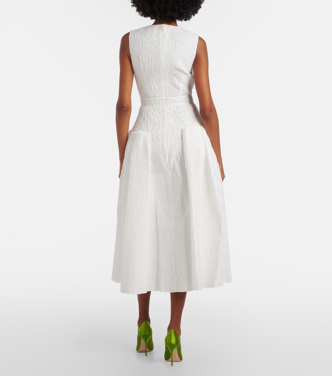 Bridal Aya cloqué midi dress | Roksanda