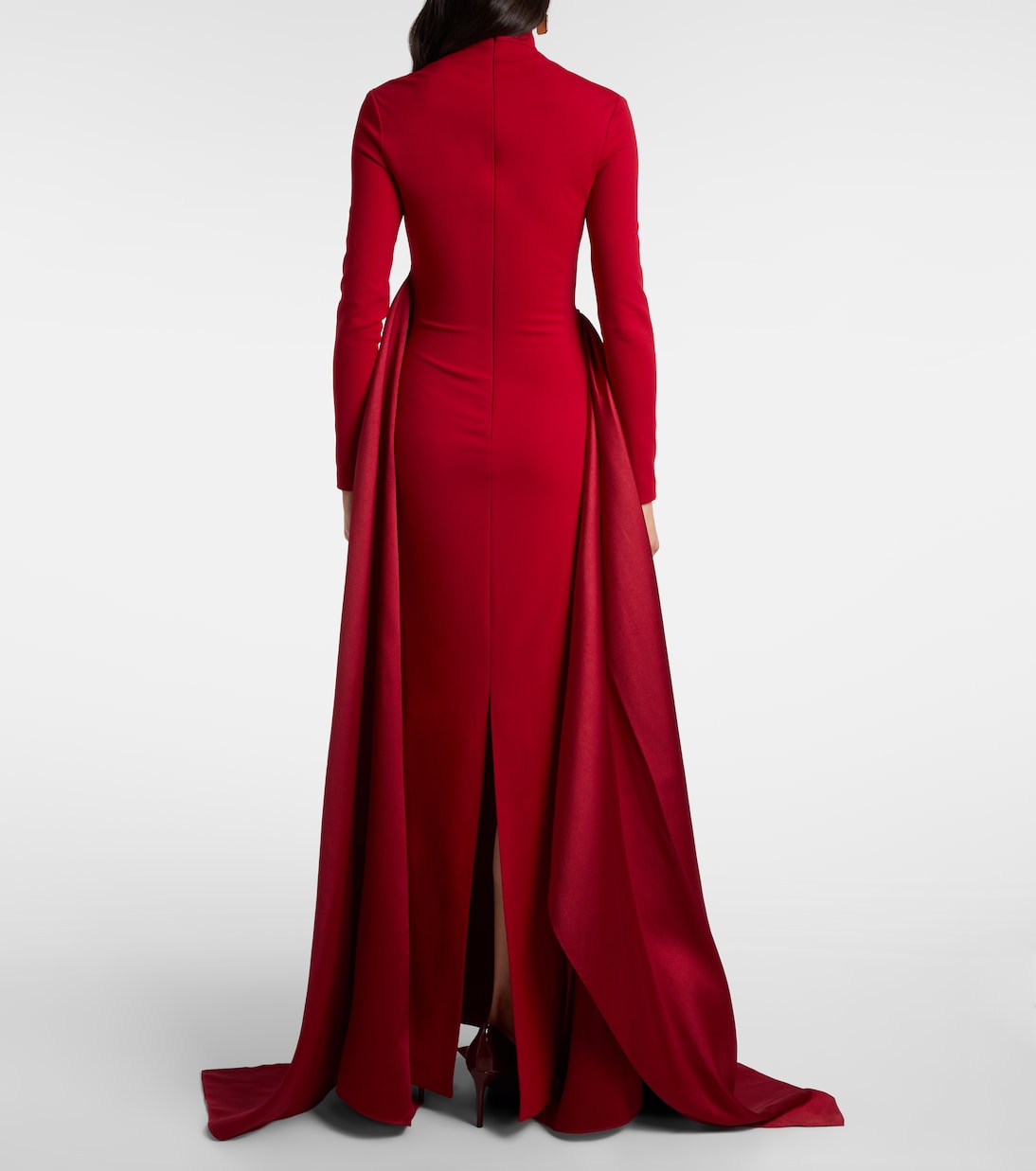 Olivia satin-trimmed gown | Solace London