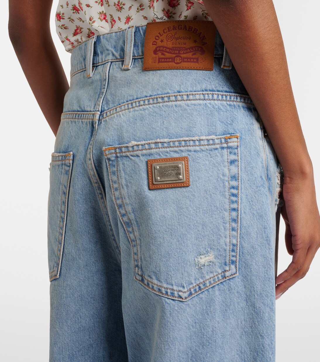 Distressed wide-leg jeans | Dolce&Gabbana