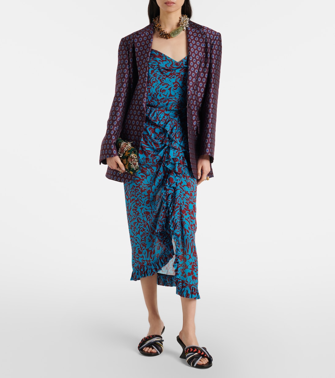 Jupe midi imprimée | Dries Van Noten