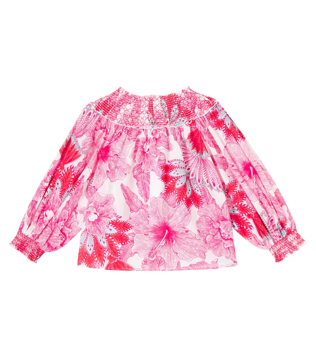 Ysee floral cotton blouse | Poupette St Barth Kids