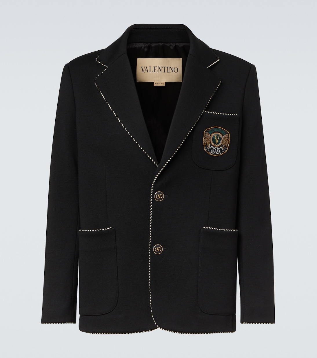 Embroidered virgin wool blazer | Valentino