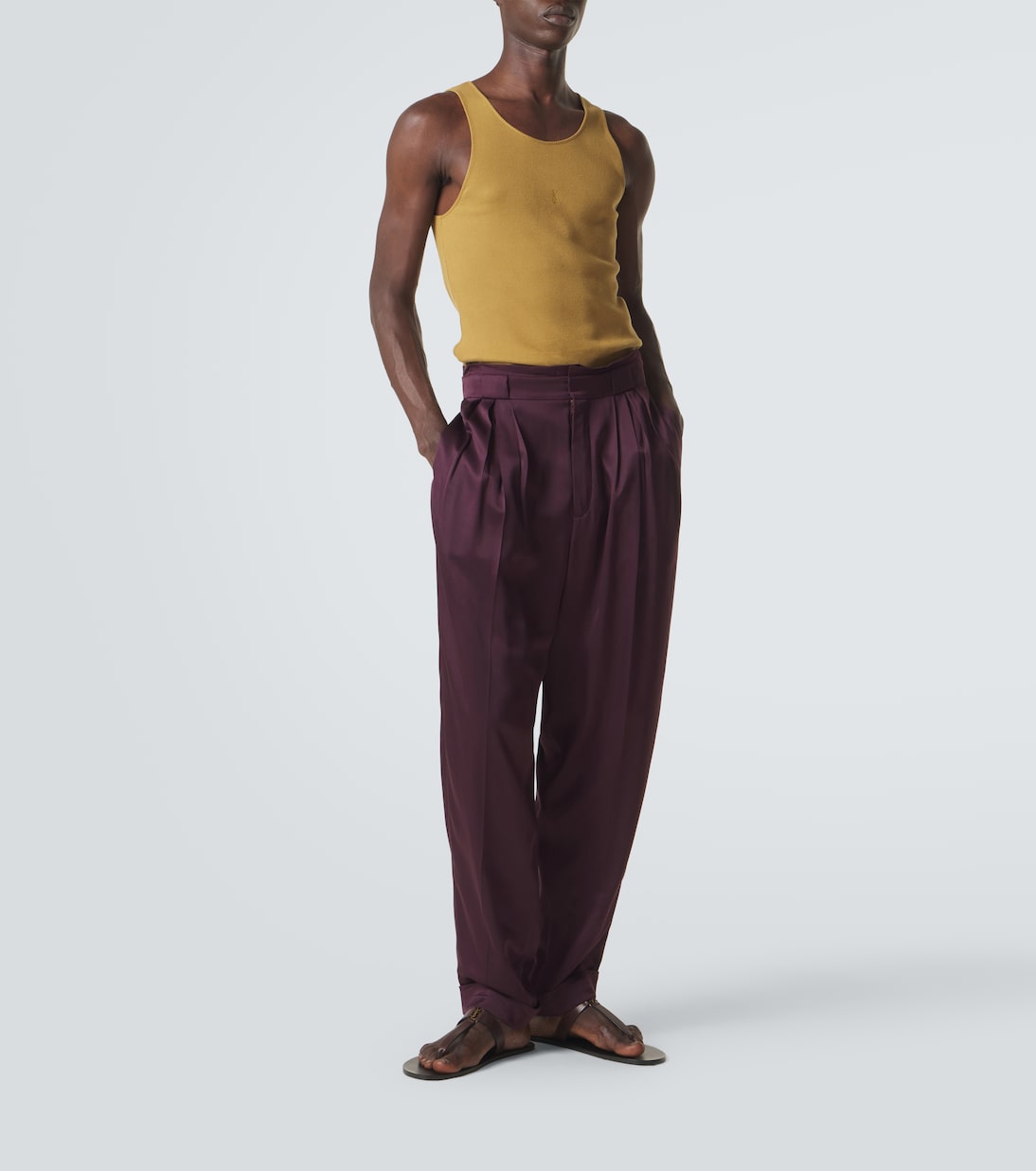 Cassandre leather thong sandals | Saint Laurent