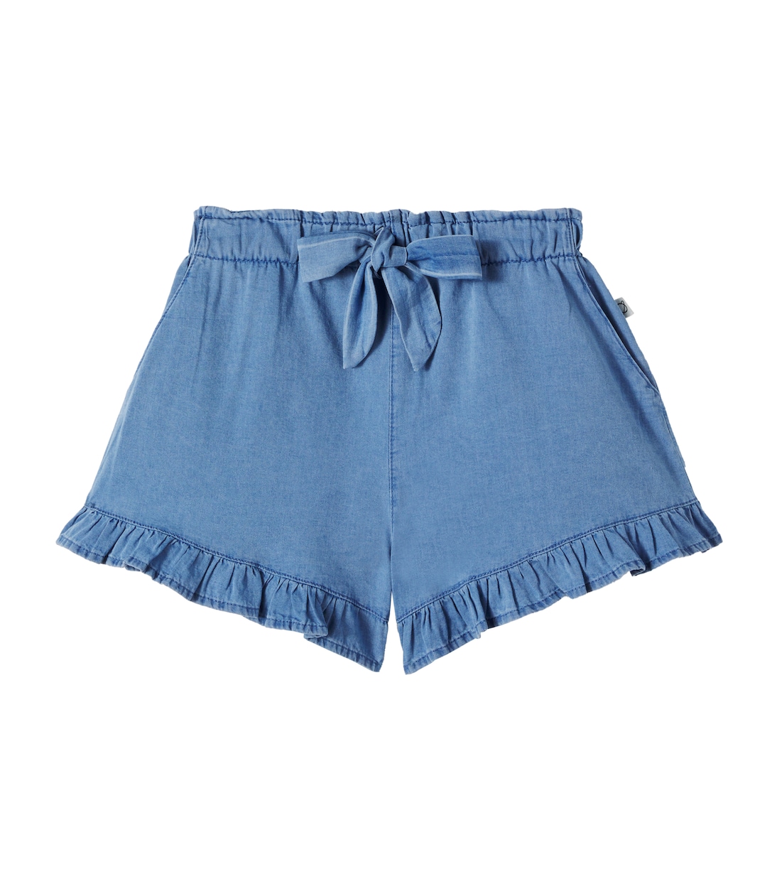 Sienna ruffled cotton chambray shorts | Cozmo