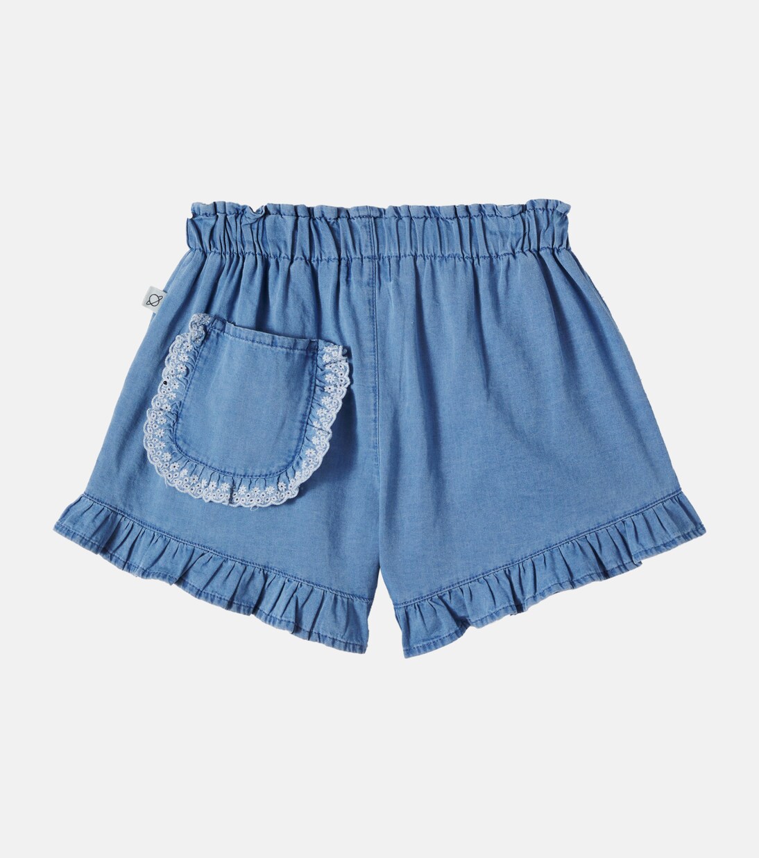 Sienna ruffled cotton chambray shorts | Cozmo