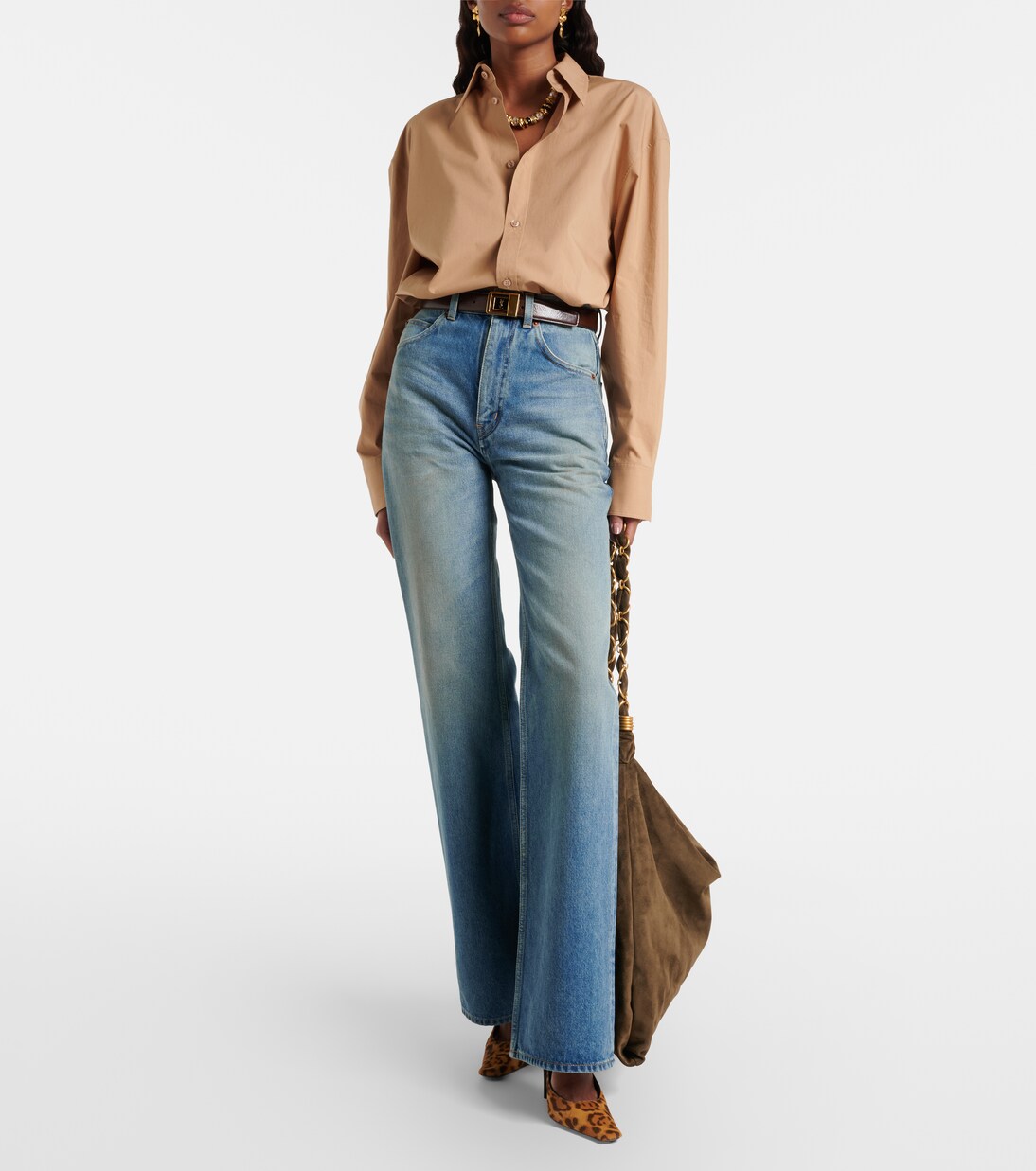 Camisa en popelín de algodón | Saint Laurent