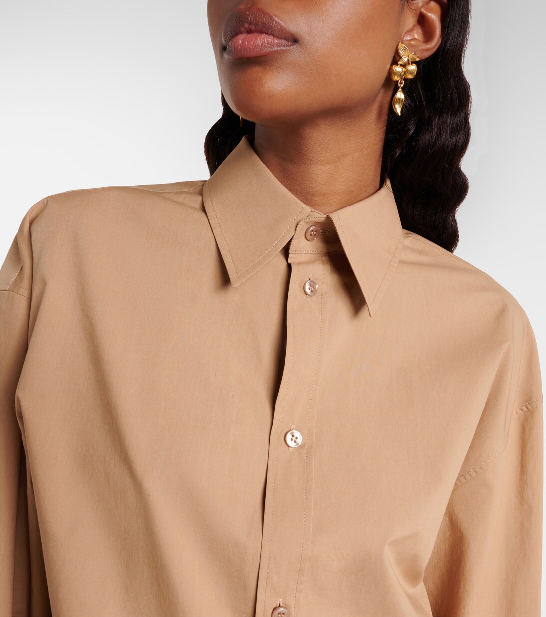 Camisa en popelín de algodón | Saint Laurent