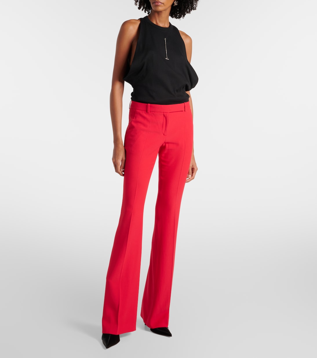Flared-Hose aus Crêpe | McQueen