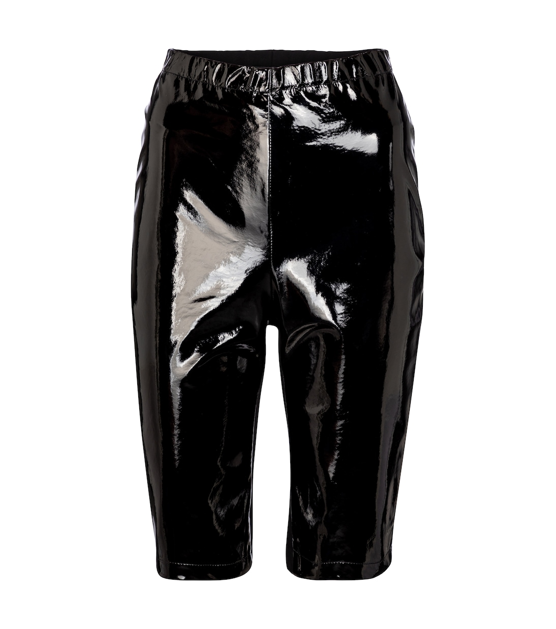 Shorts mit Lackleder | David Koma