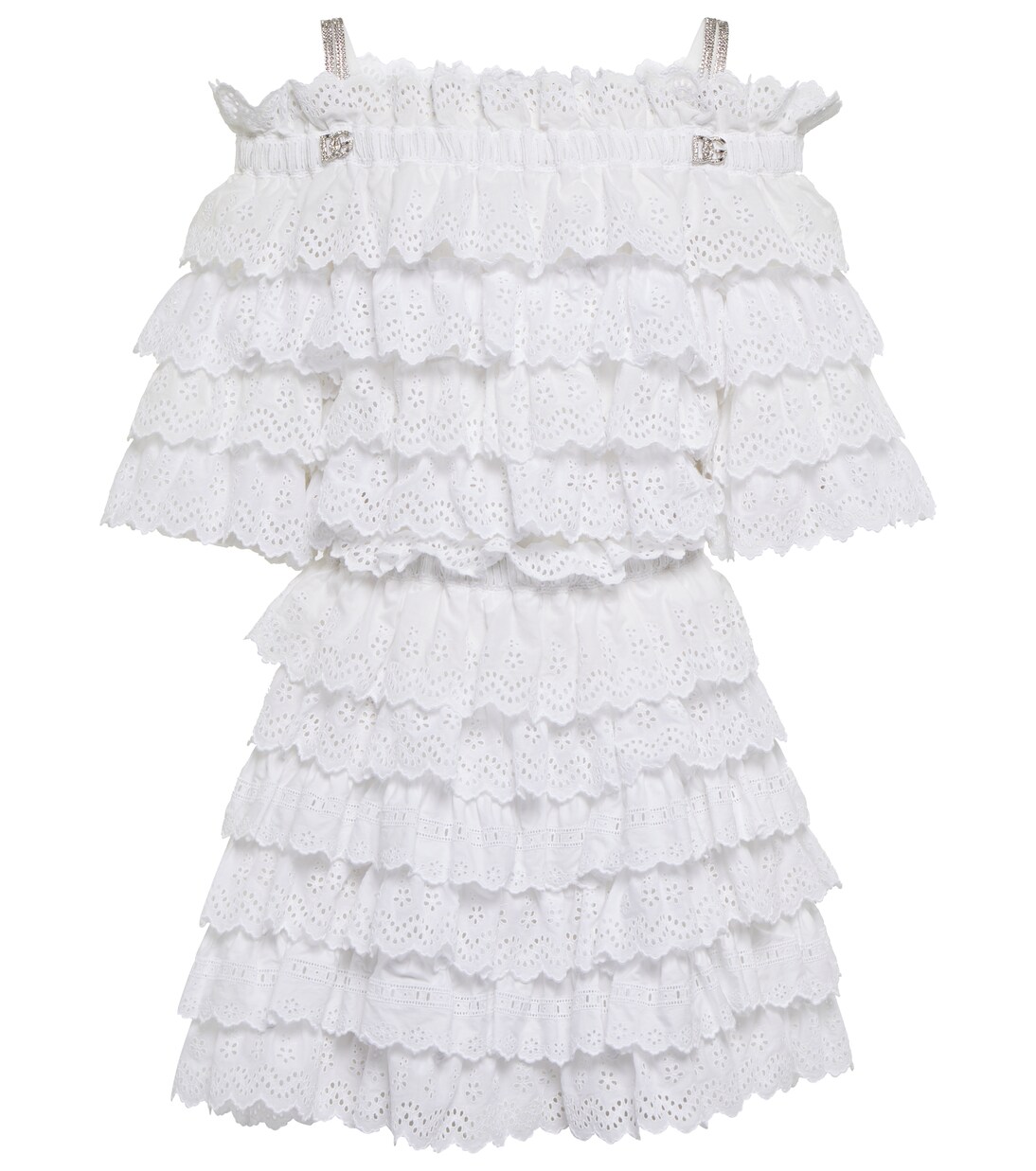 Broderie anglaise cotton minidress | Dolce&Gabbana