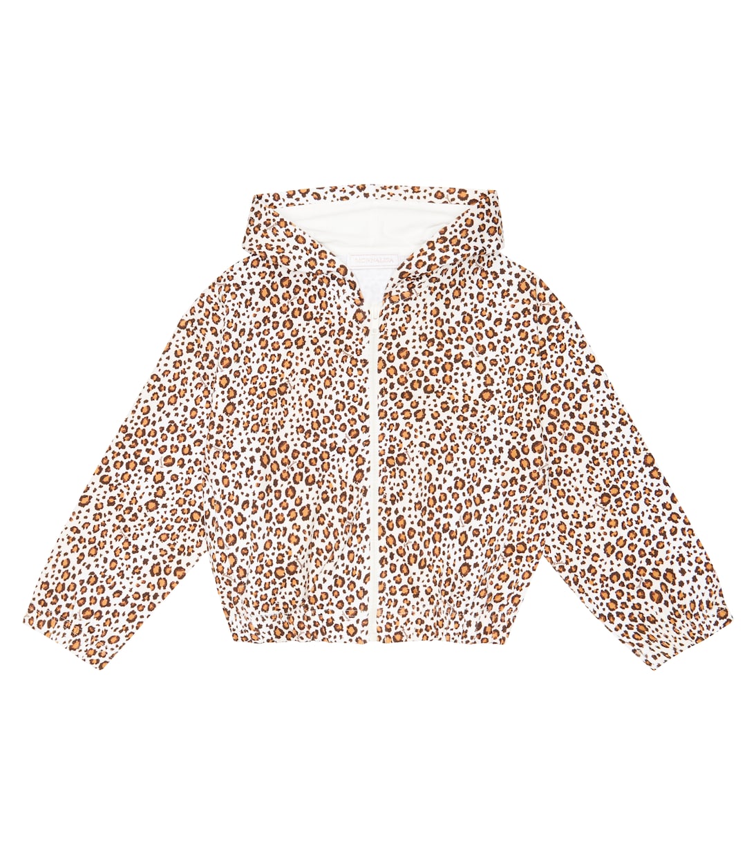 Sweat-shirt à capuche zippé à motif léopard | Monnalisa
