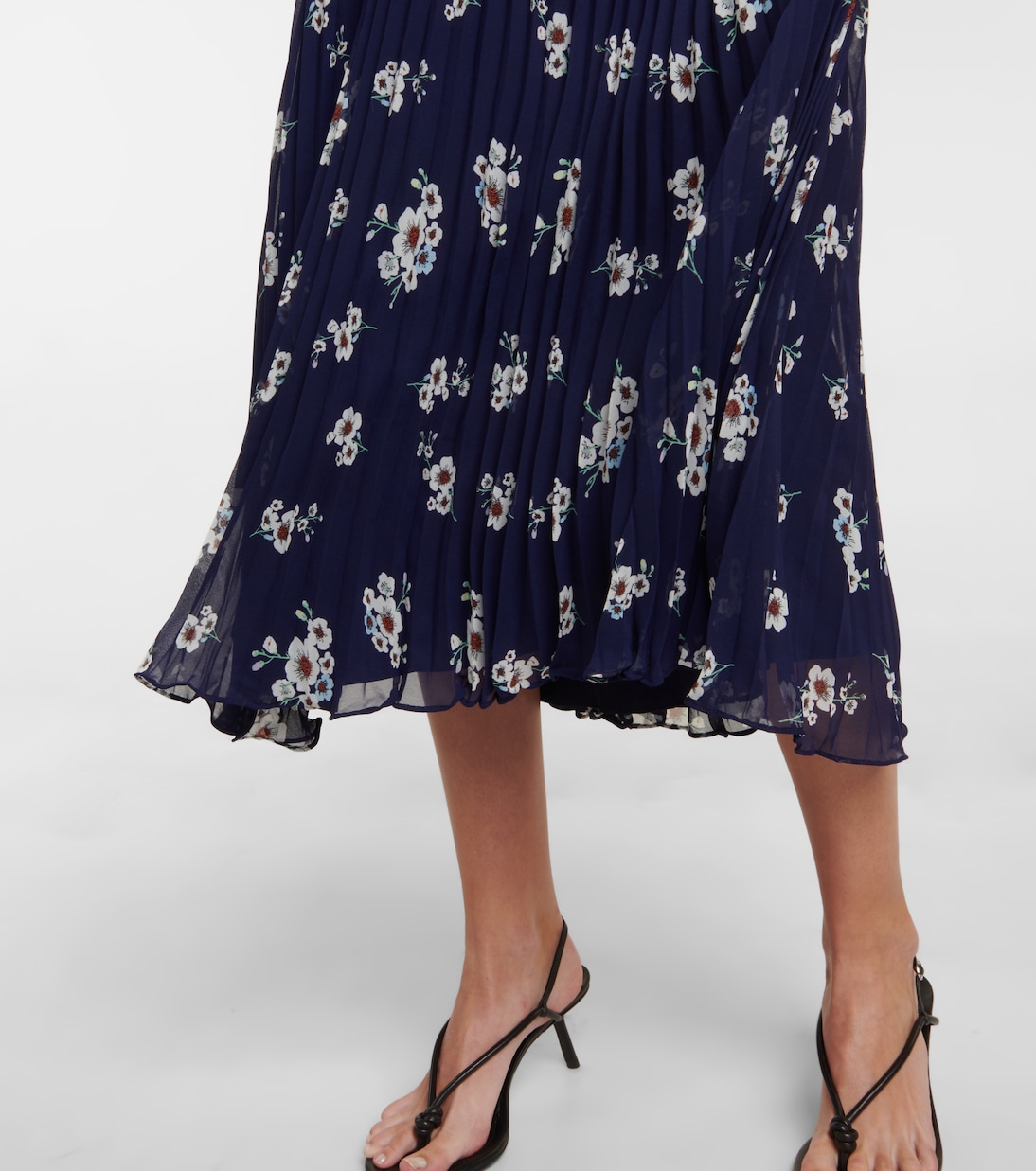 Midikleid aus Chiffon mit Cut-outs | Self-Portrait