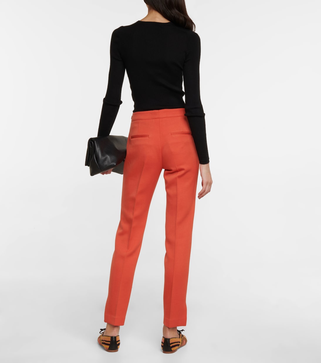 Isabel mid-rise slim virgin wool pants | Gabriela Hearst