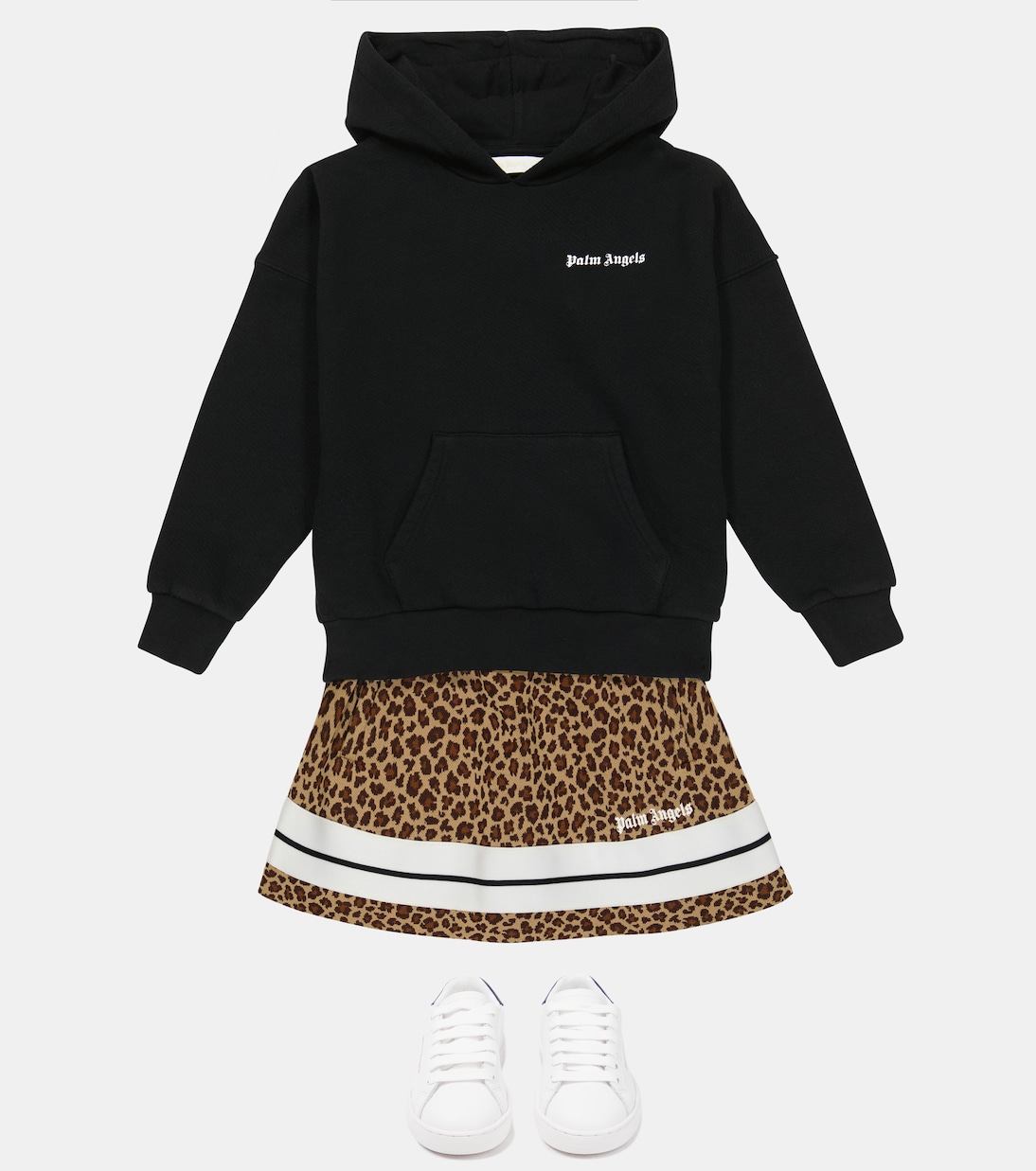 Sudadera con capucha de algodón con logo | Palm Angels Kids
