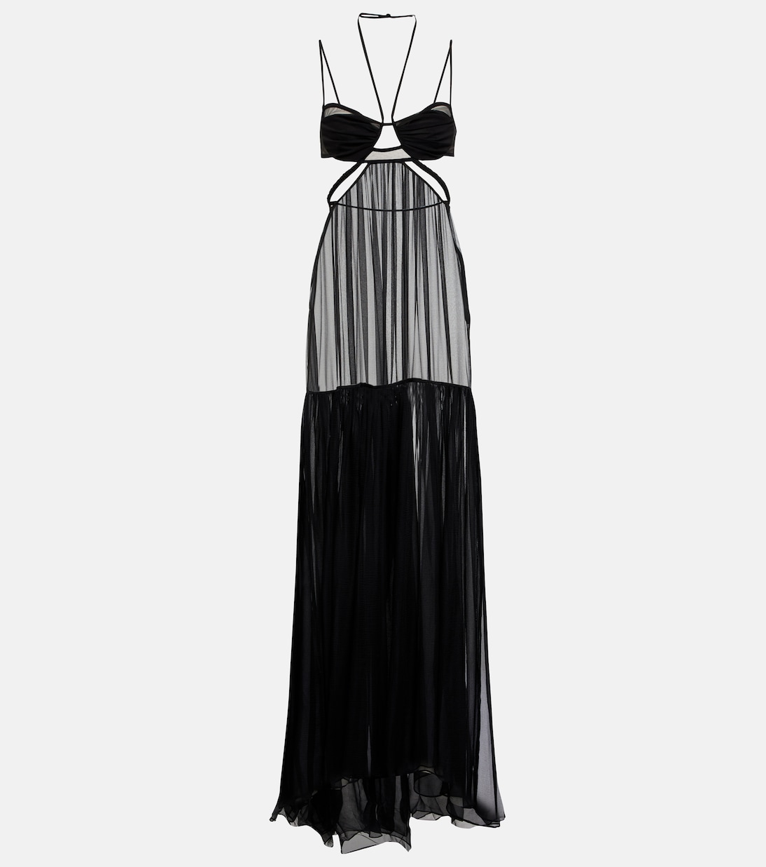 Cutout silk maxi dress | Nensi Dojaka