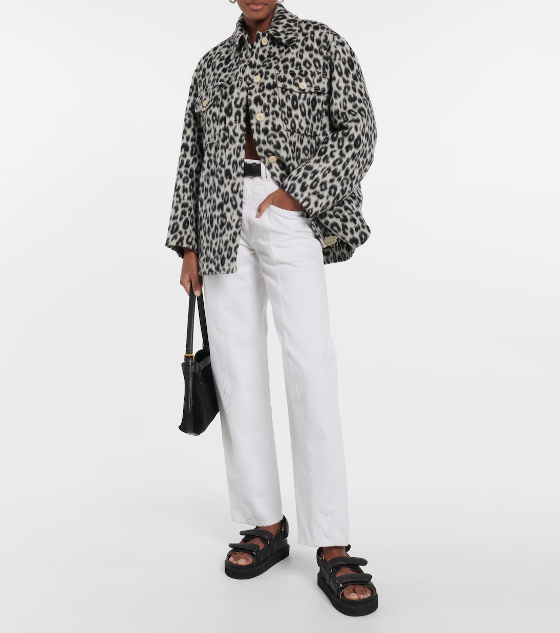 Odelino leopard-print virgin wool jacket | Isabel Marant