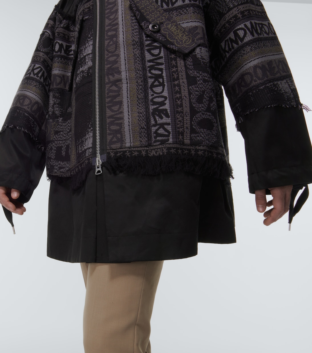 x Eric Haze chaqueta de jacquard | Sacai
