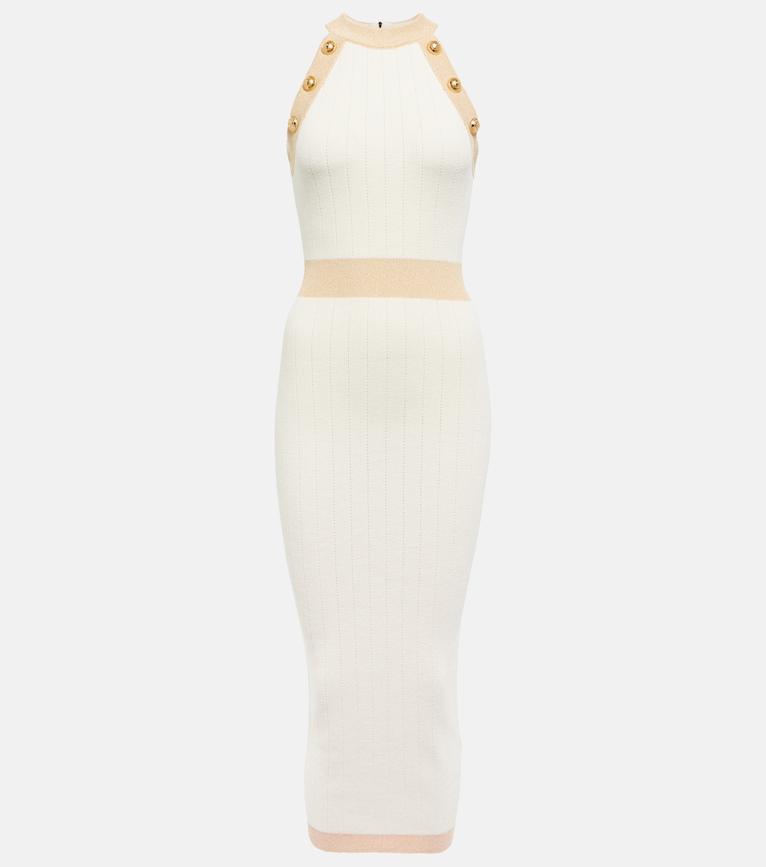 Ribbed-knit midi dress | Balmain