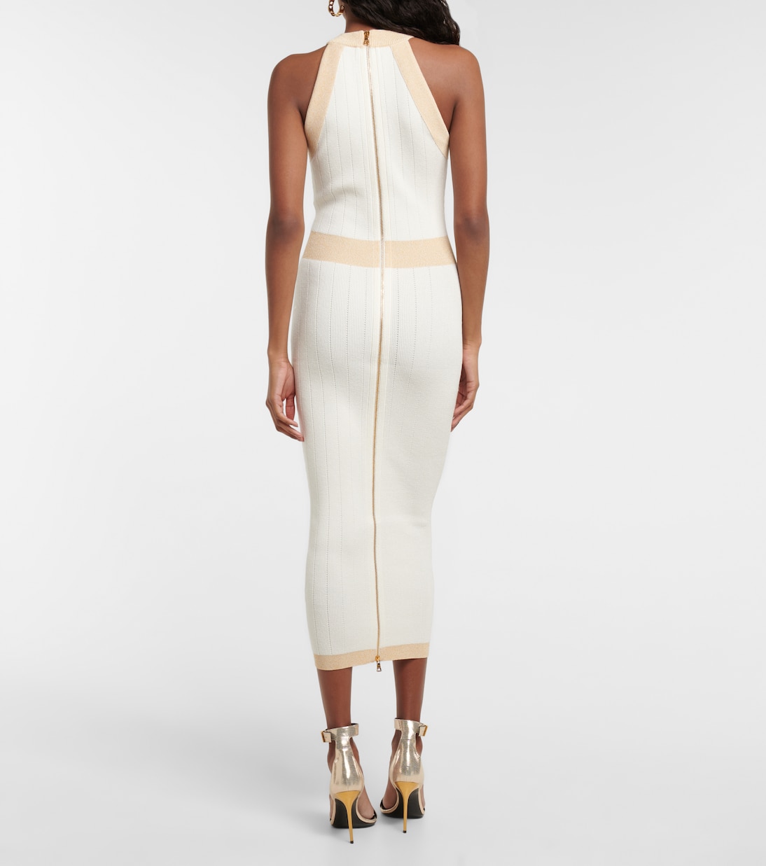 Ribbed-knit midi dress | Balmain