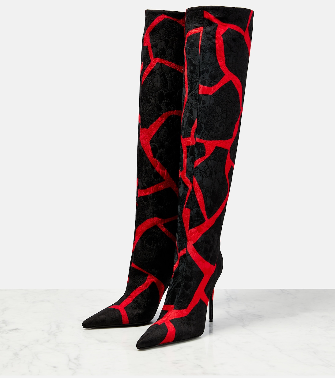 Botas altas en jacquard estampadas | Dolce&Gabbana
