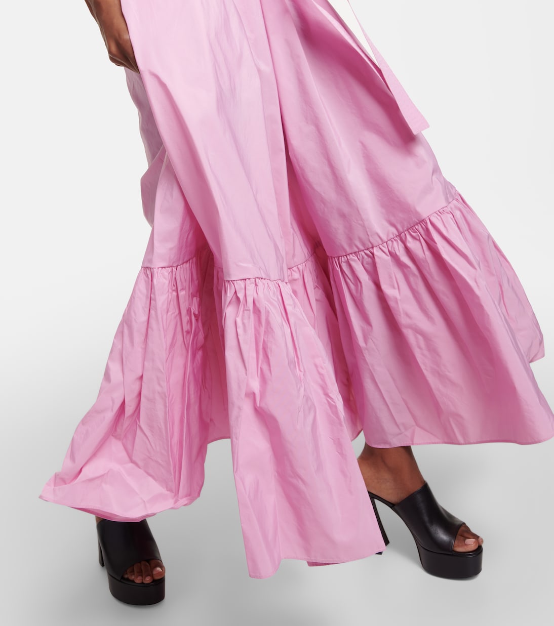 Abito lungo in faille con scollo bardot | Patou
