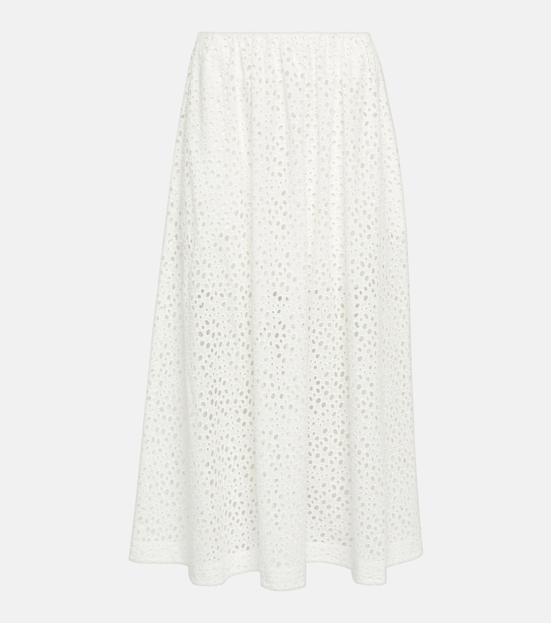 Gonna midi in cotone con occhiello | Toteme