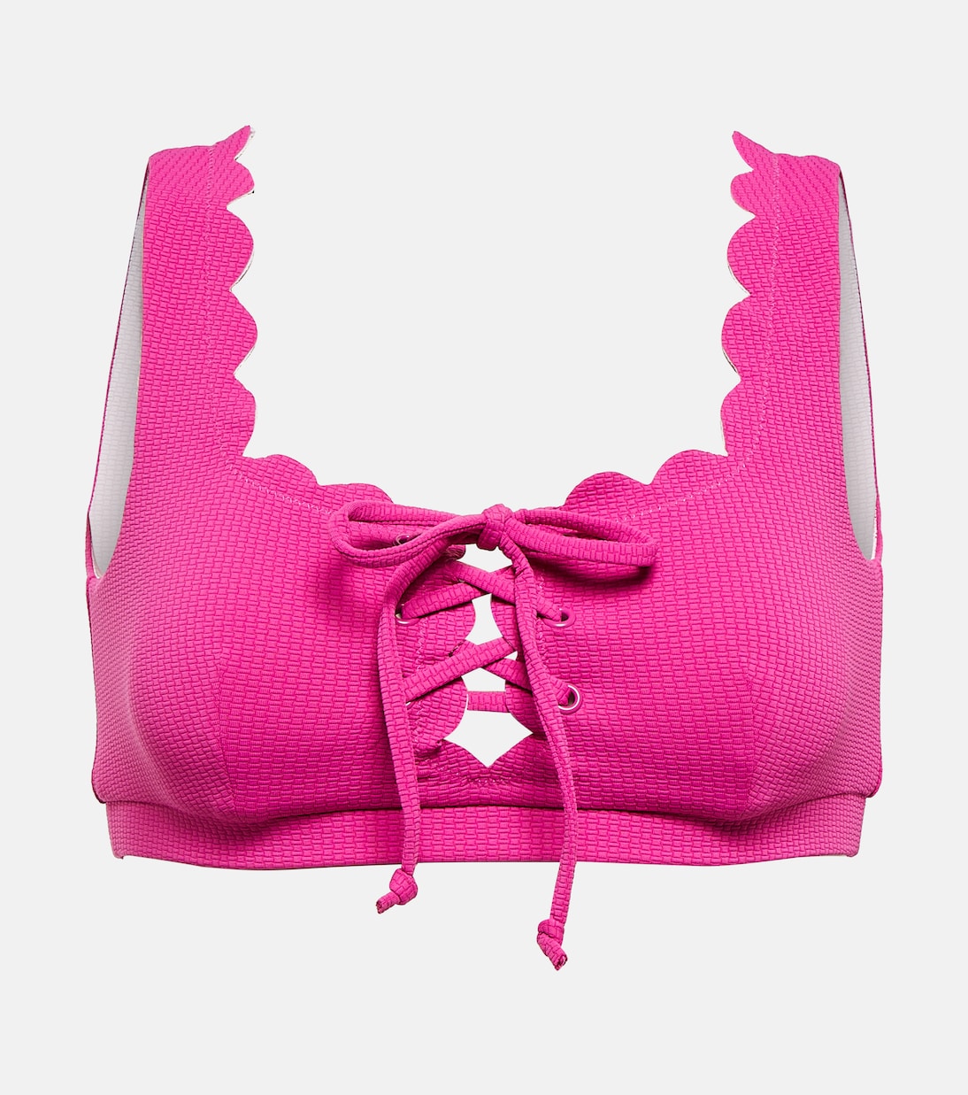Top bikini con orlo a smerlo | Marysia