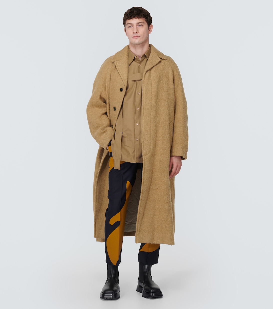 Mantel aus Jute und Wolle | Dries Van Noten
