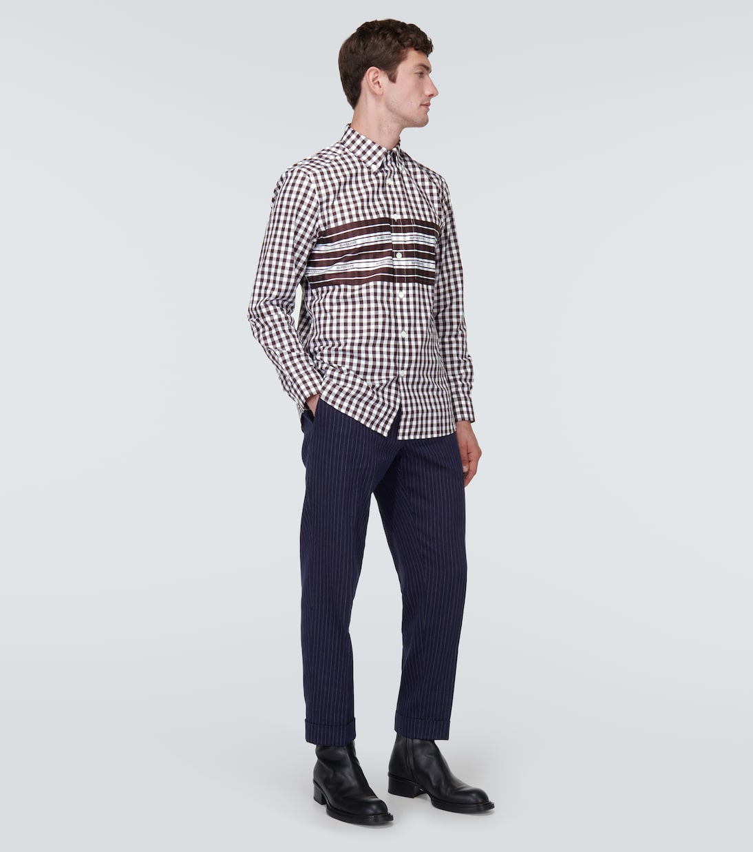 Camicia in popeline di cotone a quadri | Burberry