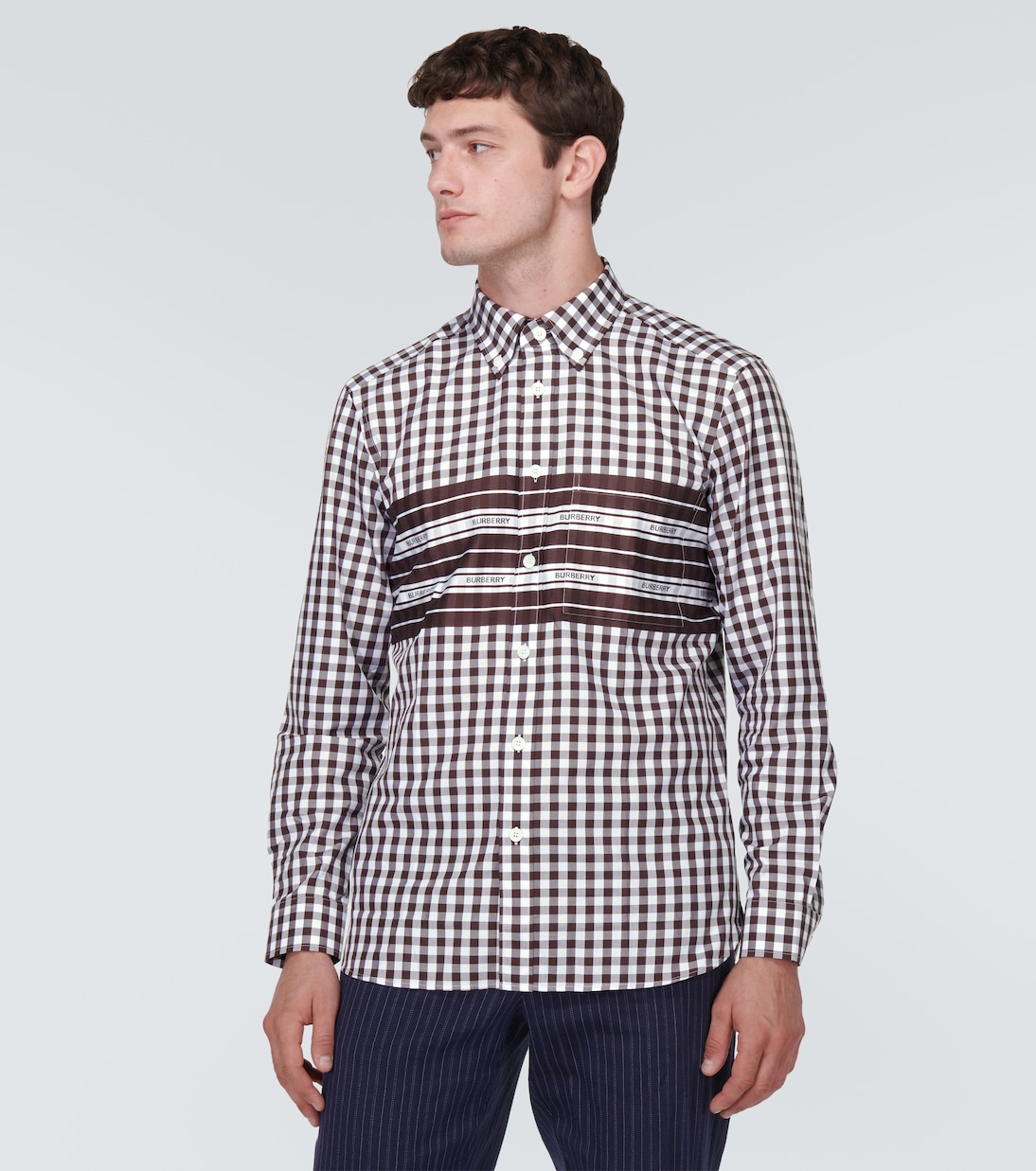 Camicia in popeline di cotone a quadri | Burberry