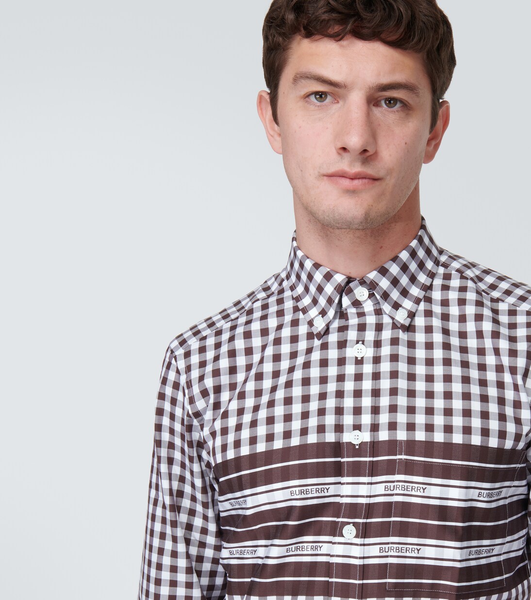Camicia in popeline di cotone a quadri | Burberry
