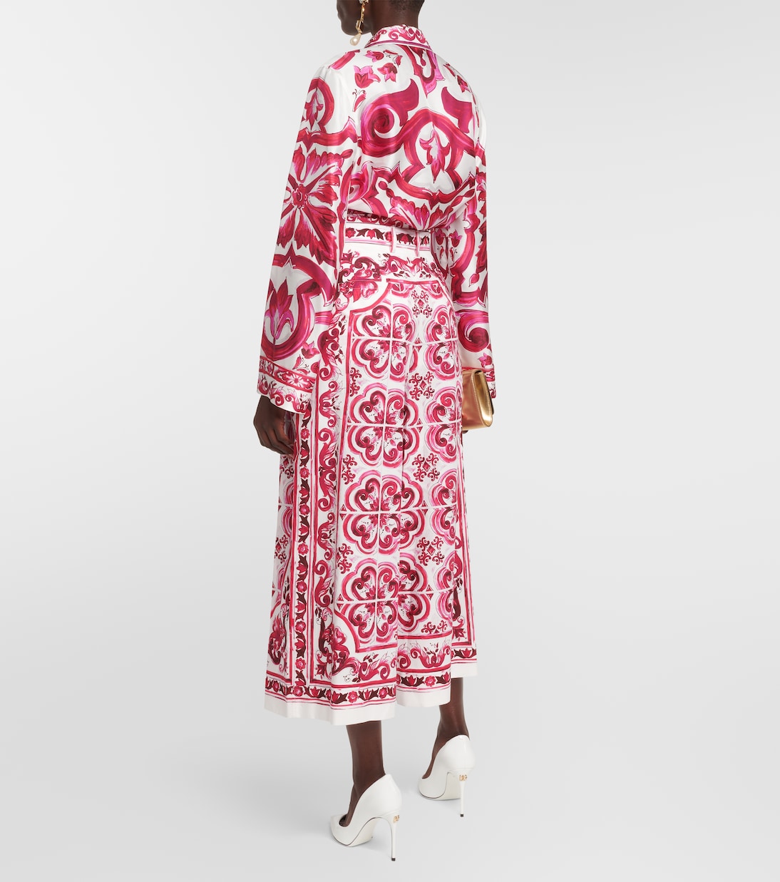 Jupe-culotte imprimée en coton | Dolce&Gabbana