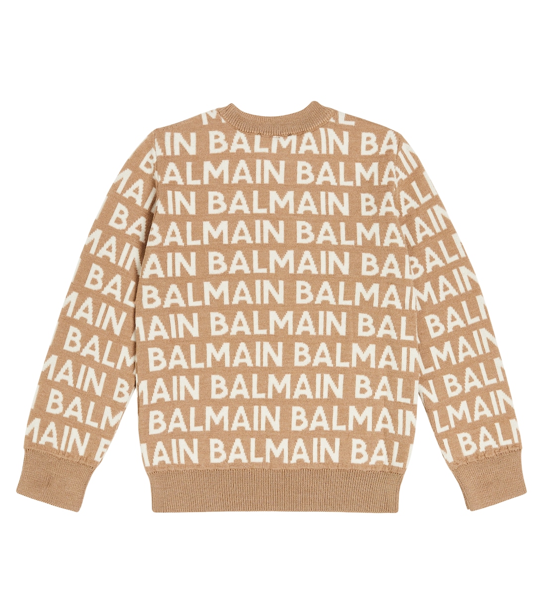 Logo intarsia wool-blend sweater | Balmain Kids