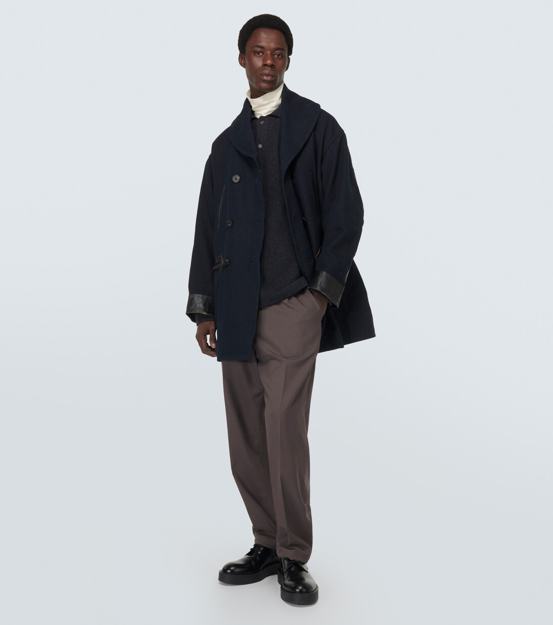Wool and linen twill peacoat | Visvim