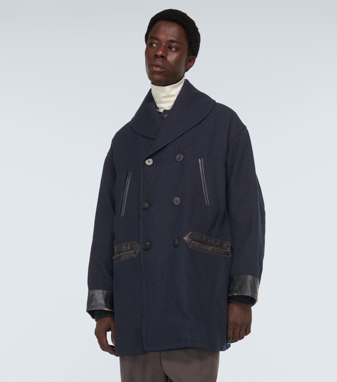 Wool and linen twill peacoat | Visvim