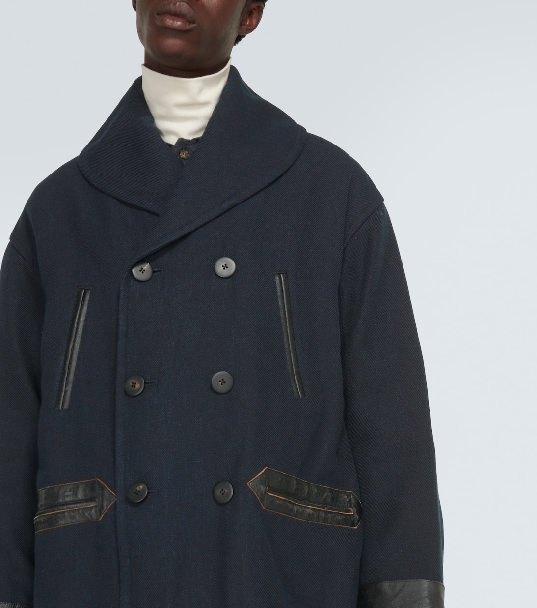 Wool and linen twill peacoat | Visvim