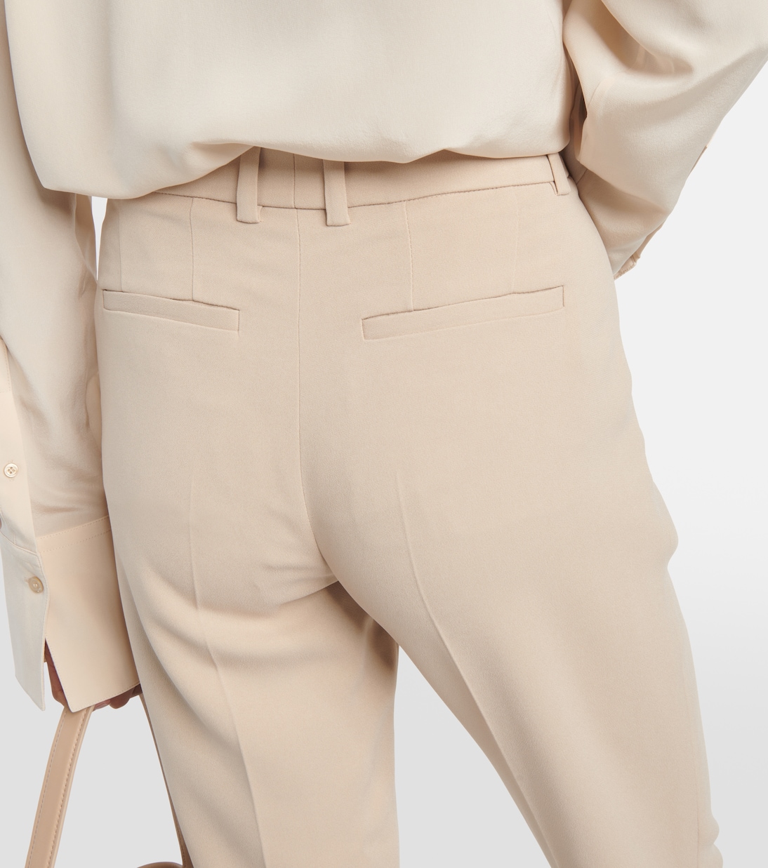 Cropped crêpe straight pants | Joseph