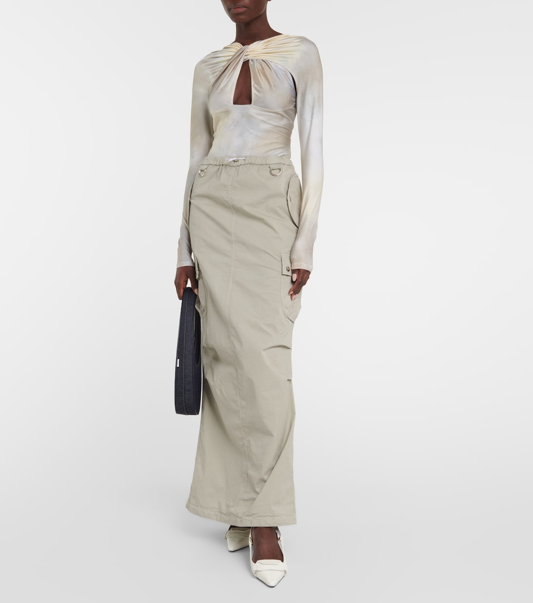Criss-cross jersey bodysuit | Coperni