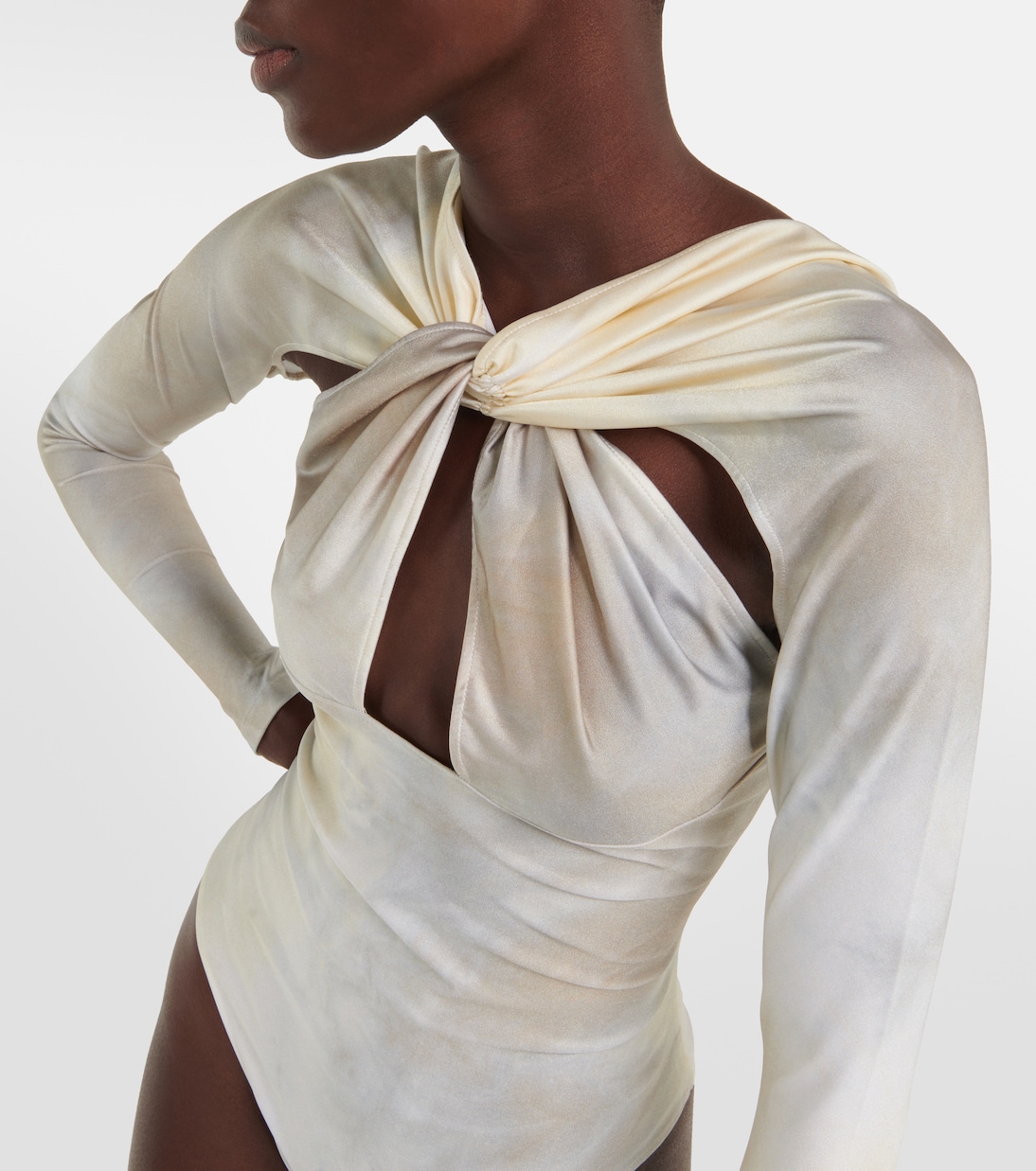 Criss-cross jersey bodysuit | Coperni