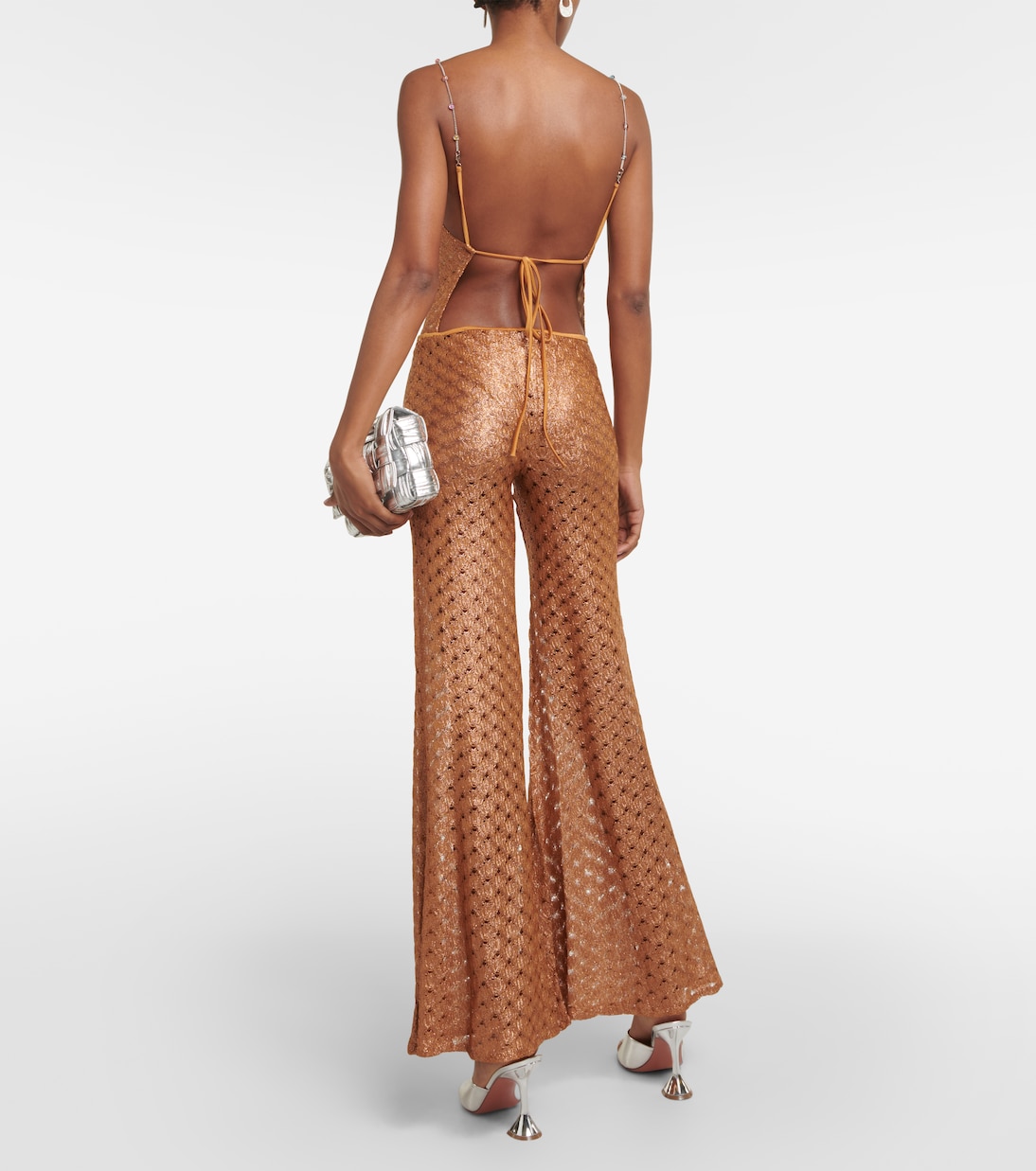 Weite Low-Rise-Hose aus Häkelstrick | Missoni Mare