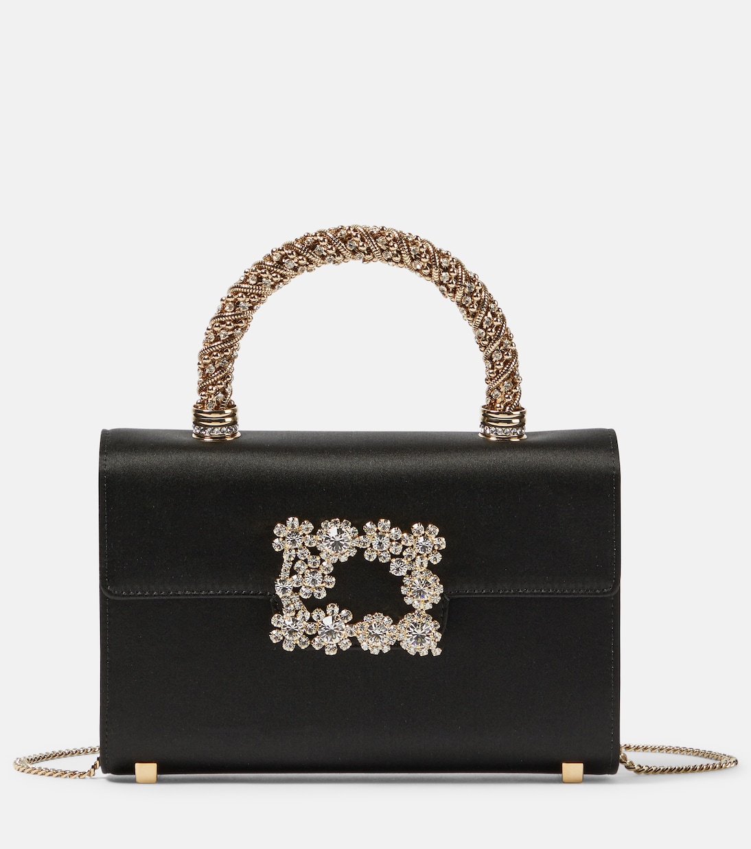 RV Bouquet Mini satin clutch | Roger Vivier