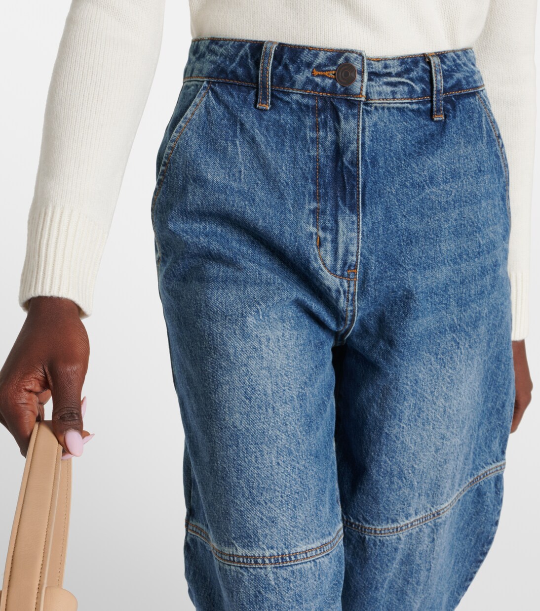 High-Rise Barrel Jeans | CO