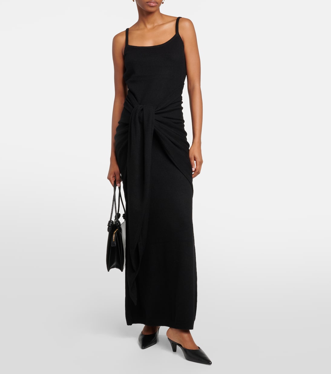 Vestido largo de cachemir con bufanda | Toteme
