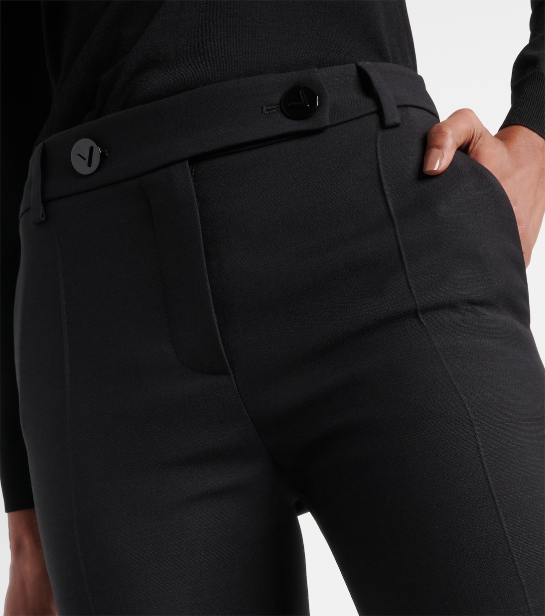 Pantaloni regular in Crêpe Couture | Valentino