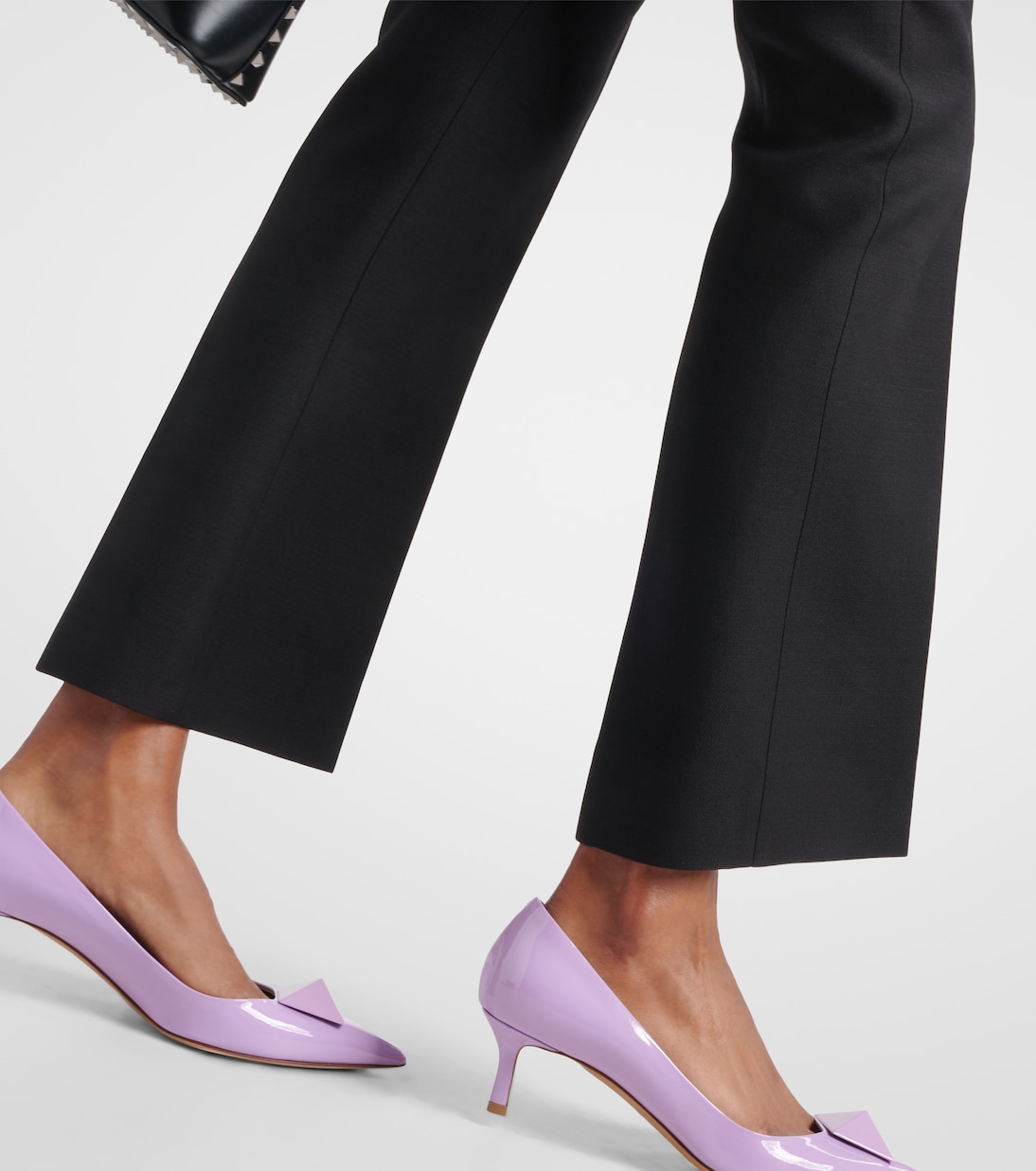 Pantaloni regular in Crêpe Couture | Valentino