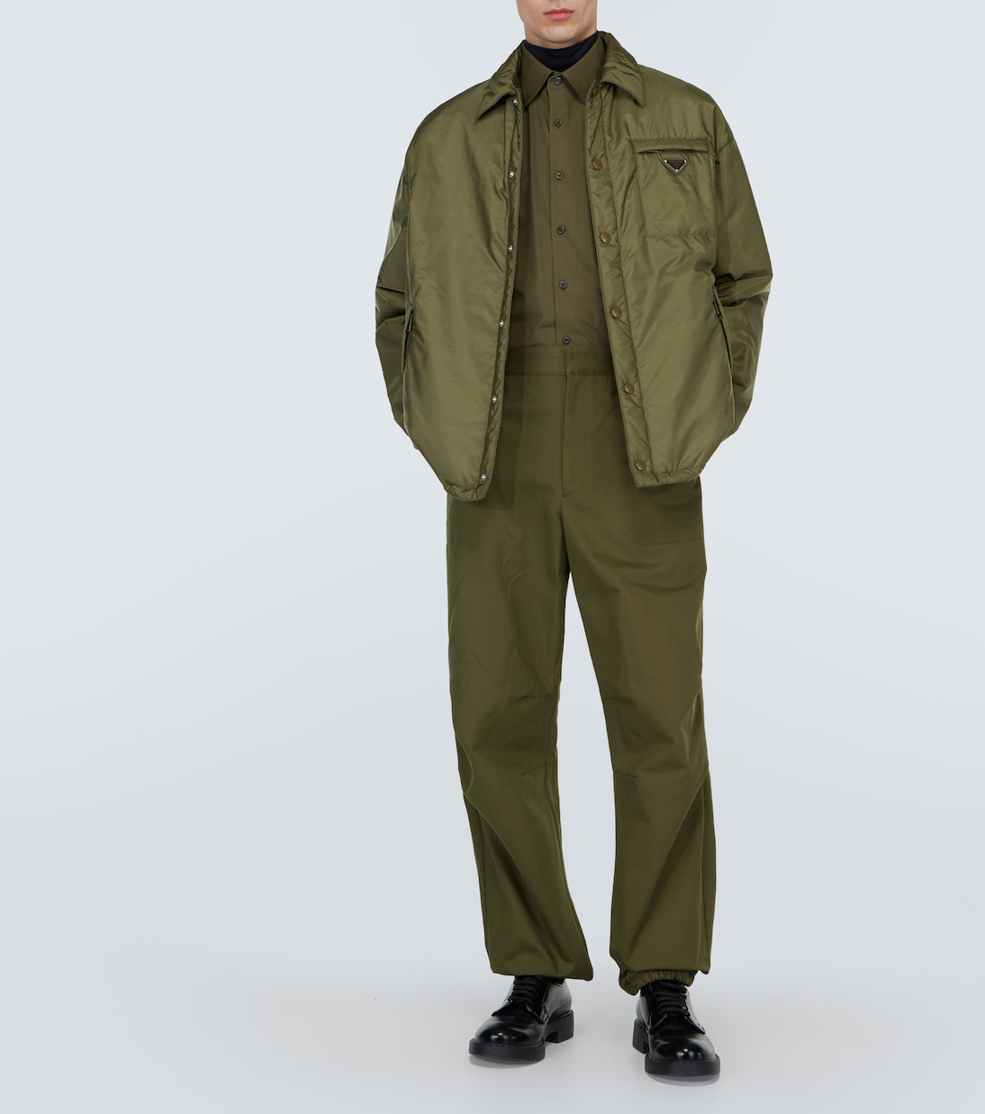 Pantalon tapered en coton | Prada